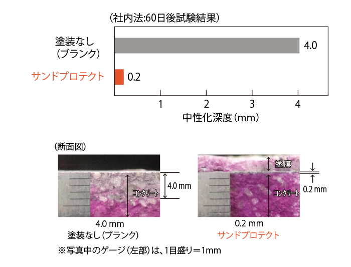 中性化抑制試験